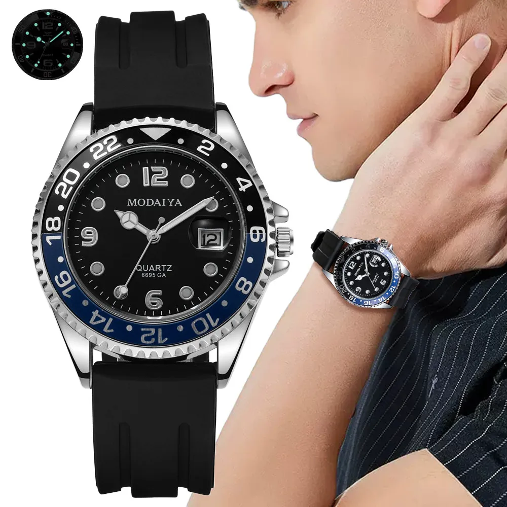 Men 2023 Sports Watches Fashion Men\'s Version Simplicity Figures Luminous Quartz Watch Casual Silicone Stra Gifts Wristwatches