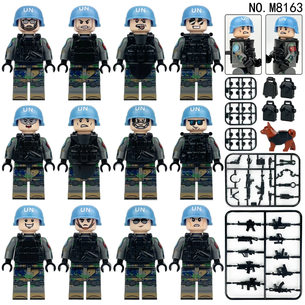 Bausteine, Figuren, humanoide Puppen, Spielzeug, Minifiguren, Kinderspielzeug, Geburtstagsgeschenke, Zeichentrickfiguren. – Detail 4