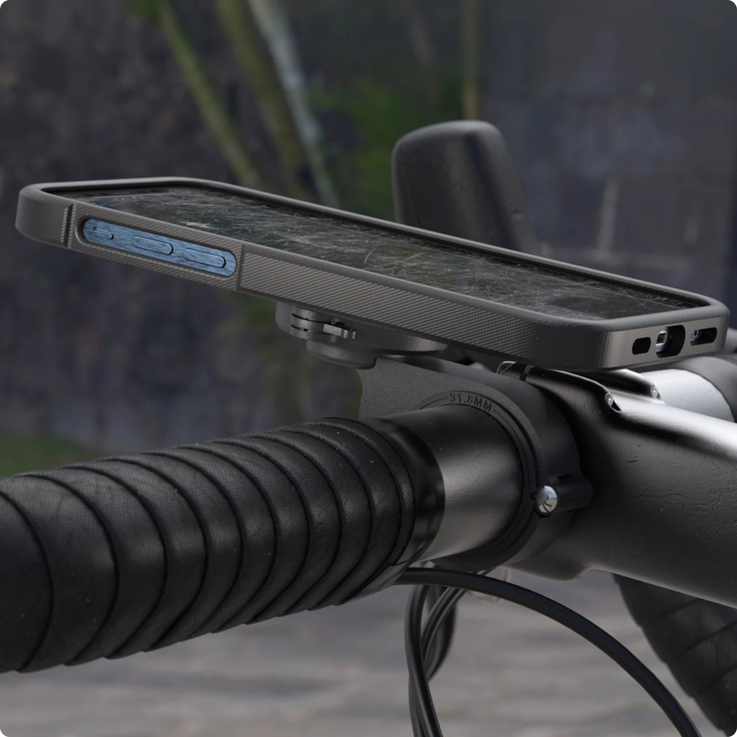 Uniwersalny uchwyt aluminiowy do roweru/motocykla-z większością rowerów i motocykli, zacisk kierownicy do nawigacji dla iPhone'a (czarny) — zdjęcie produktu 4