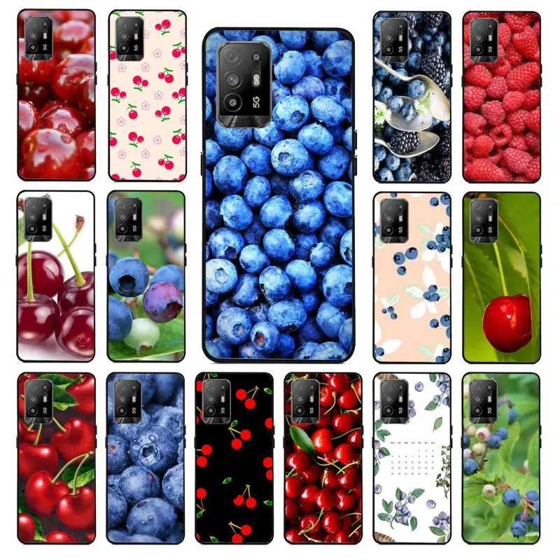 blueberry cherry summer fruit Phone cover For OPPO A74 A78 A94 A98 A54 A72 5G A57 A96 A53S 4G A9 A73 A53 2020 Cases coque