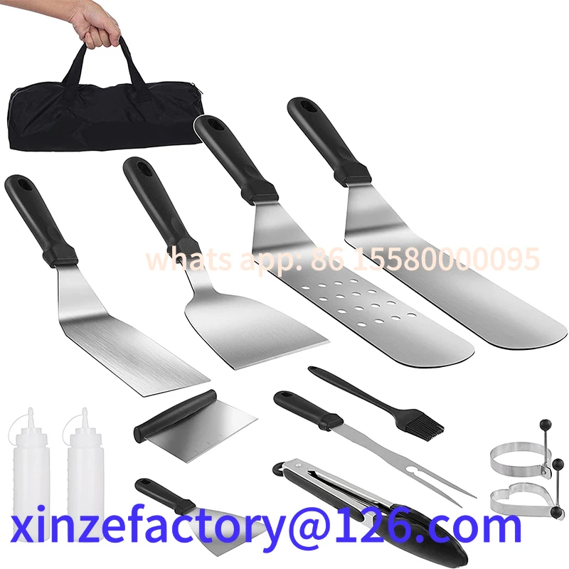 

Customizable Grilling Griddle Accessories Kit 12 Pcs Flat Top Grill Accessories Set BBQ Grill Tools Set