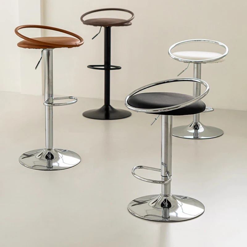 

Minimalist Comfortable Barstools Relaxing Height Designer Accent Design Leather Barstools Long Nordic Banqueta Trendy Furniture