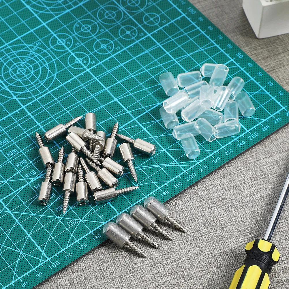 100Pcs Shelf Support Pegs Self-Tapping Screw Design Secure Stable Hold Versatile for Wood Glass Particleboard Furniture Shelf