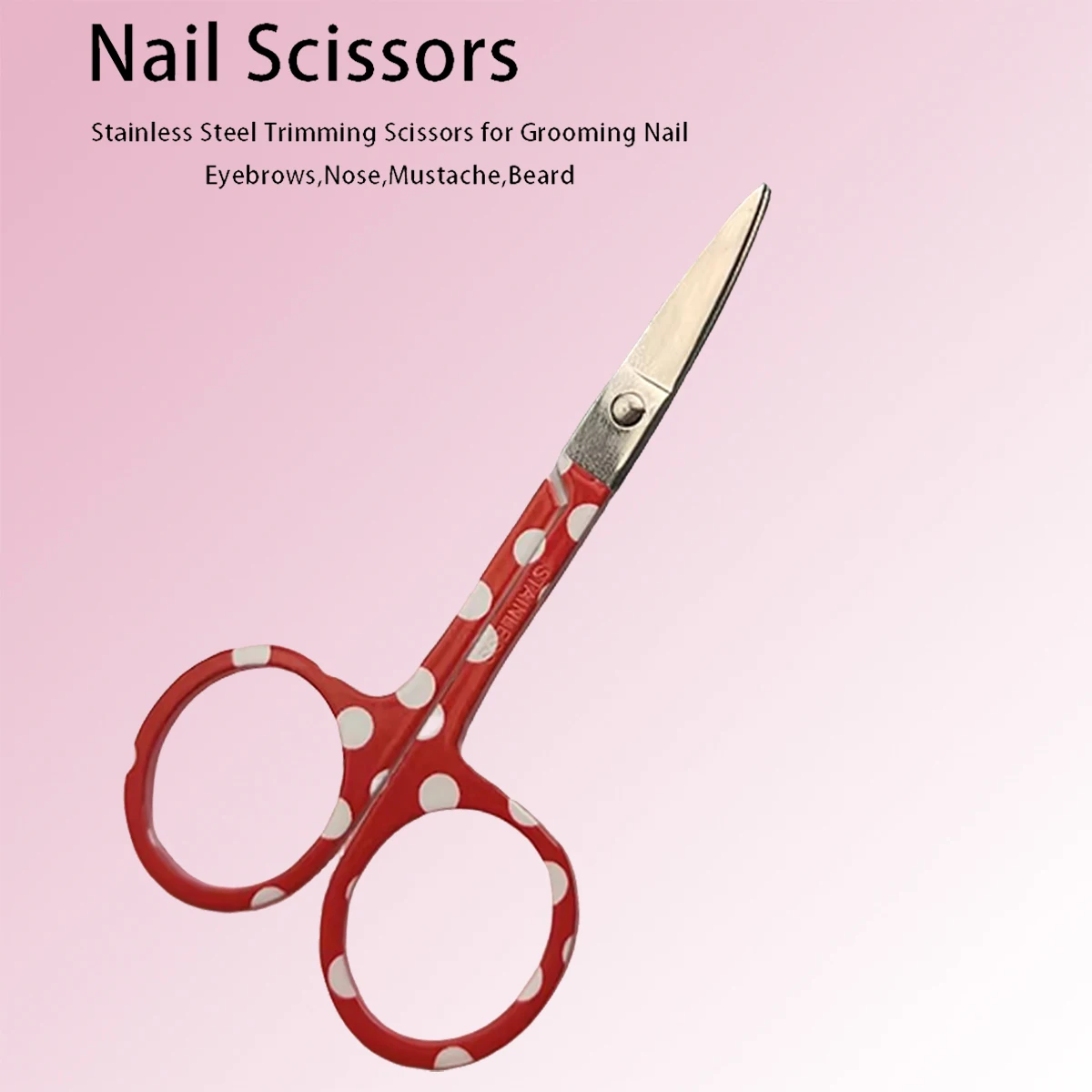 

EasyNail 1pcs set Mirror surface Straight Curve Head Professional Cuticle Manicure Pedicure Nails Scissors eyebrow Nose Hair