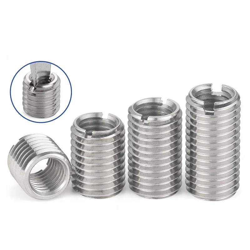 Sotted Inside Outside Thread Adapter Screw Nuts 304 Stainless Steel M2 M2.5~m5 M6 M8 M10 M12 Insert Sleeve Converter Nut Coupler