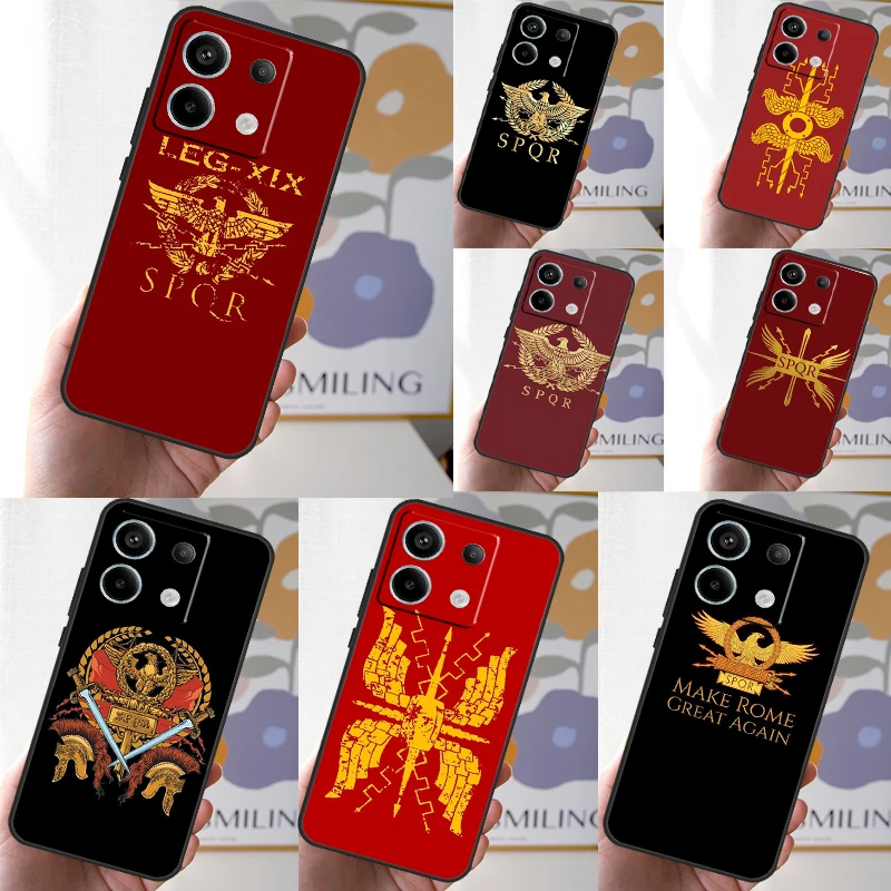 Funda con emblema de escudo legionario del Imperio Romano para Xiaomi Redmi Note 12 11 10 9 8 13 Pro Plus 12S 11S 10S 9S 10A 9C 10C 12C 13C