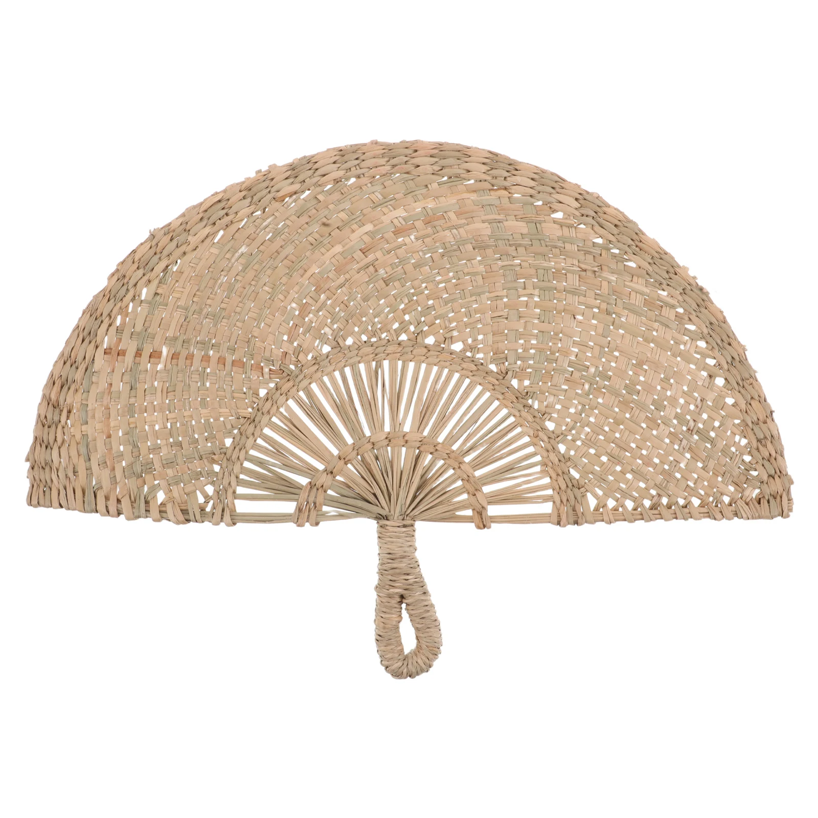

Fan Handmade Straw Fans for Wall Prop Decor Beige Farmhouse Weaving Chinese Style Woven Handheld