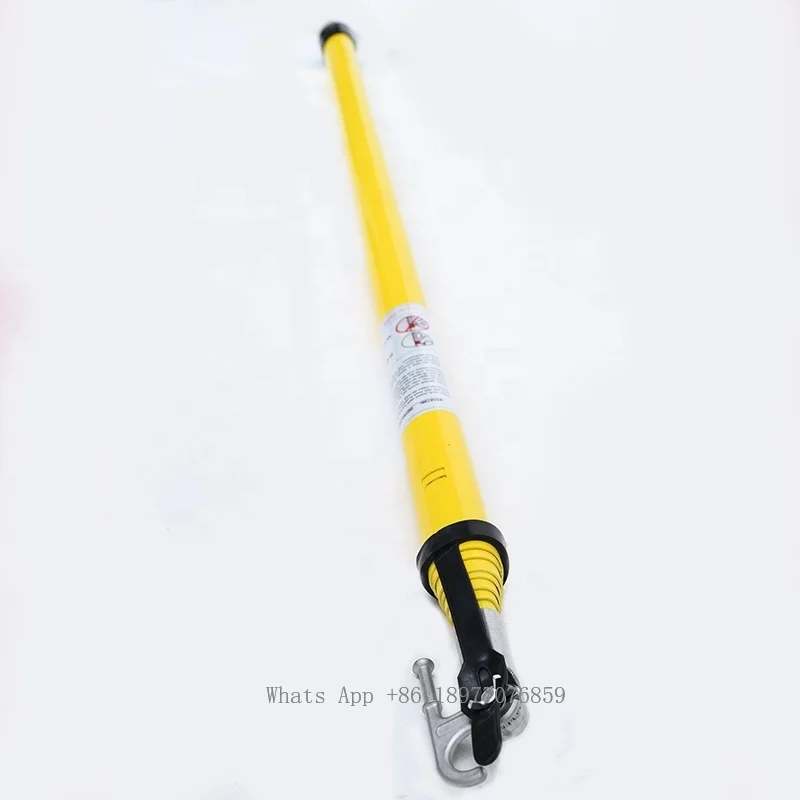 Good Stability High Voltage Electrical Insulated Fiberglass Triangular Telescopic Hot Stick