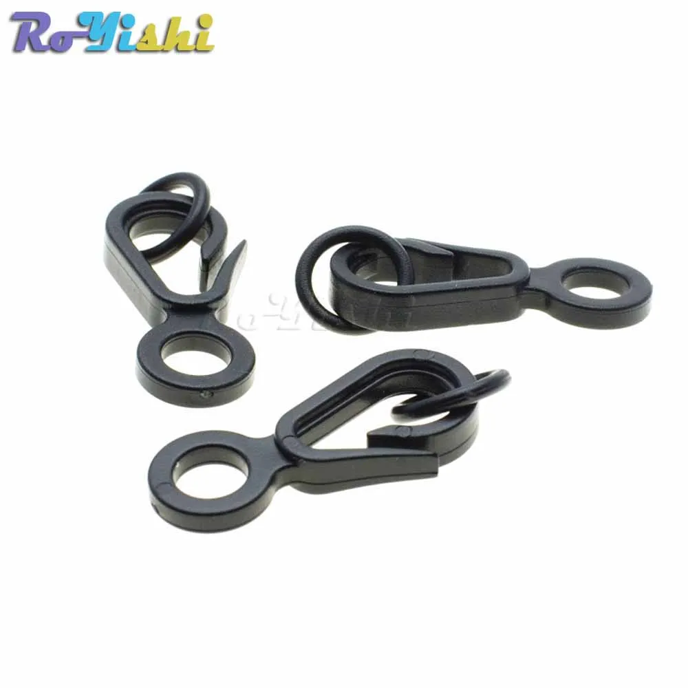 10pcs/pack Black Plastic Snap Hooks With O ring for Bag Belts Straps Clasp Backpack Garment Accessories