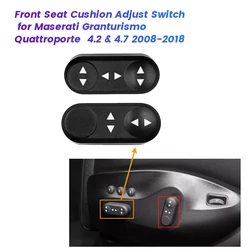 2PCS Front Seat Cushion Adjust Switch For Maserati Granturismo Quattroporte 4.2 & 4.7 2008-2018 980145096 980145095