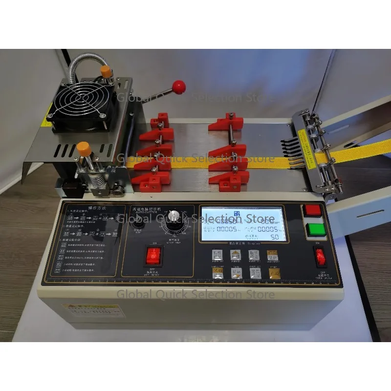 140T Computer automatic hot and cold Cloth belt cutting machine M-agic Adhesive Tape Zipper Webbing elastic band Ribbon cutter