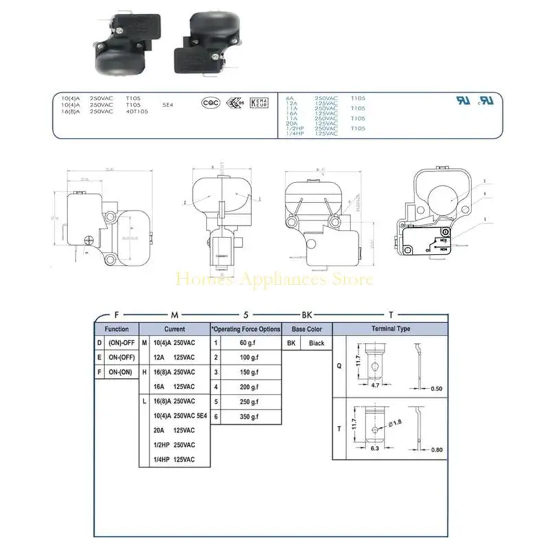 D0AB прочный анти наклонный выключатель HK-14 замена выключателя дампа для газового нагревателя патио