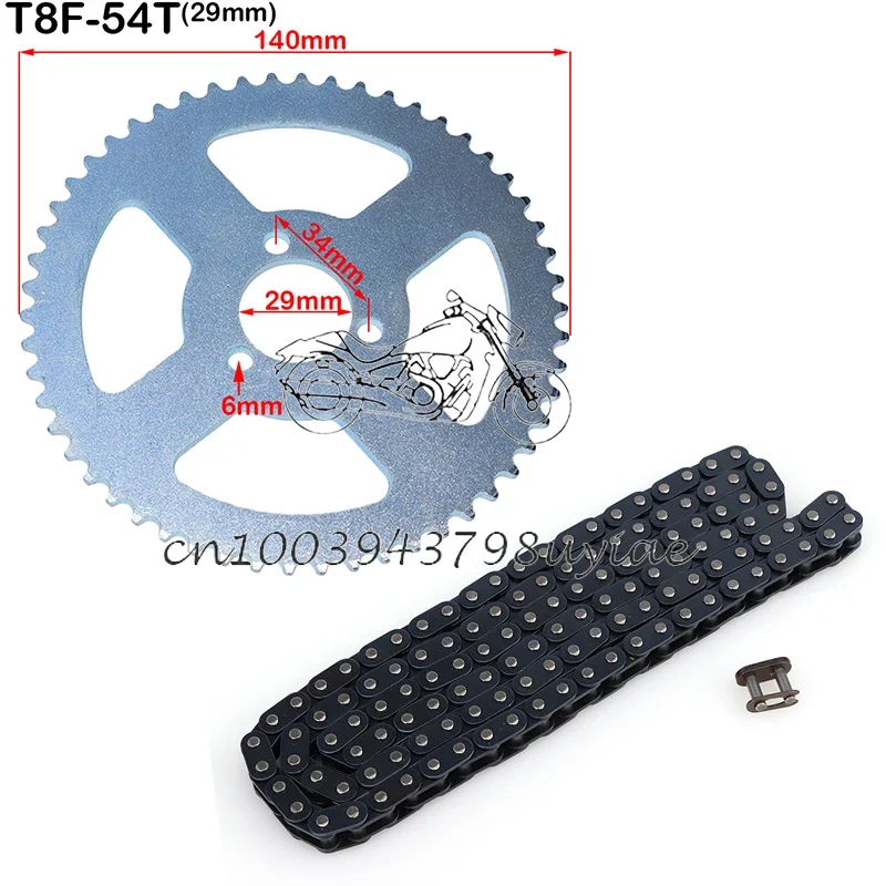 1Set 47cc 49cc T8F Chain 136 Links And 38 44 54 58 64 74 Teeth Sprocket For Mini Moto Atv Quad 2 Stroke Engine Parts