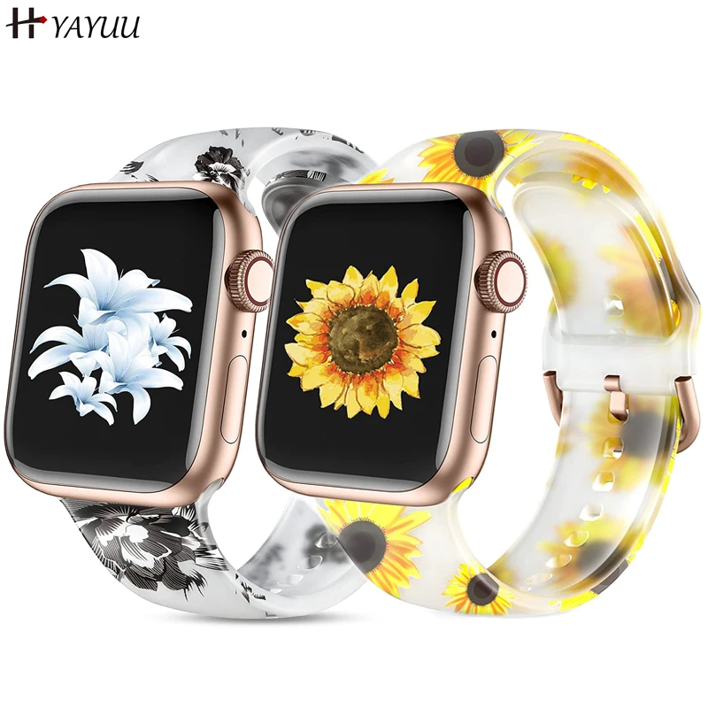 أحزمة شفافة لطيفة لأحزمة ساعات Apple 38 مم 40 مم 41 مم 42 مم 44 مم 45 مم ، حزام بديل رياضي من السيليكون الناعم لسلسلة iWatch Series 7/6/5/4/3/2 / SE