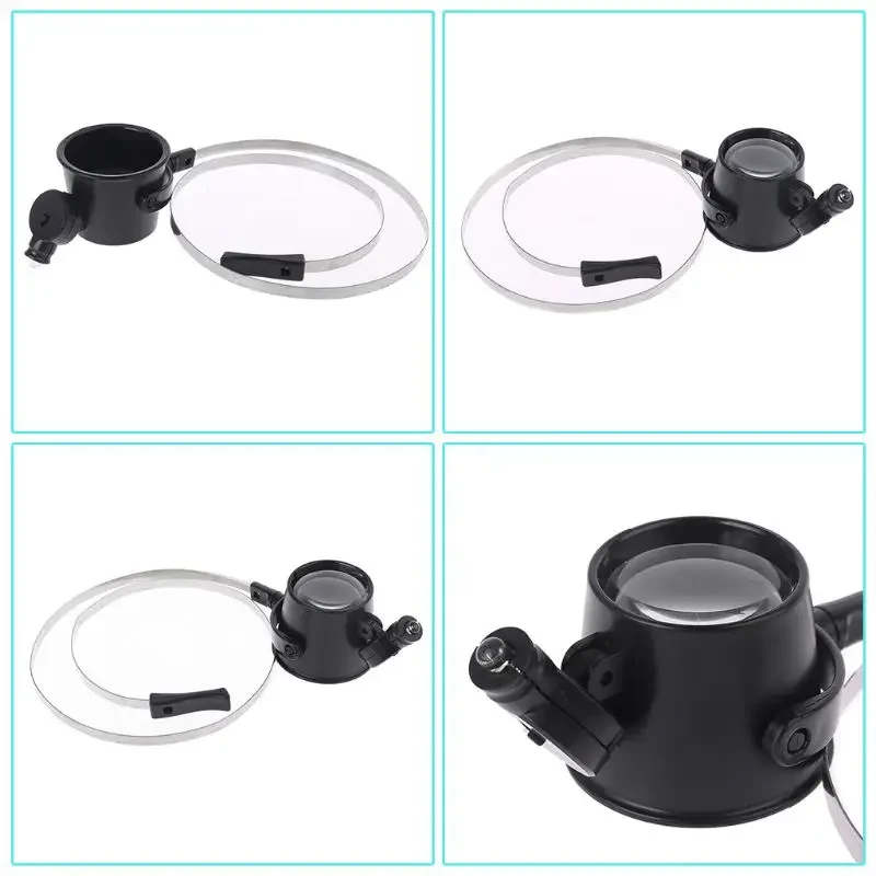 Top  Lighted 15X Eye-Loupe Hands-Free  Band Magnifier Watchmakers