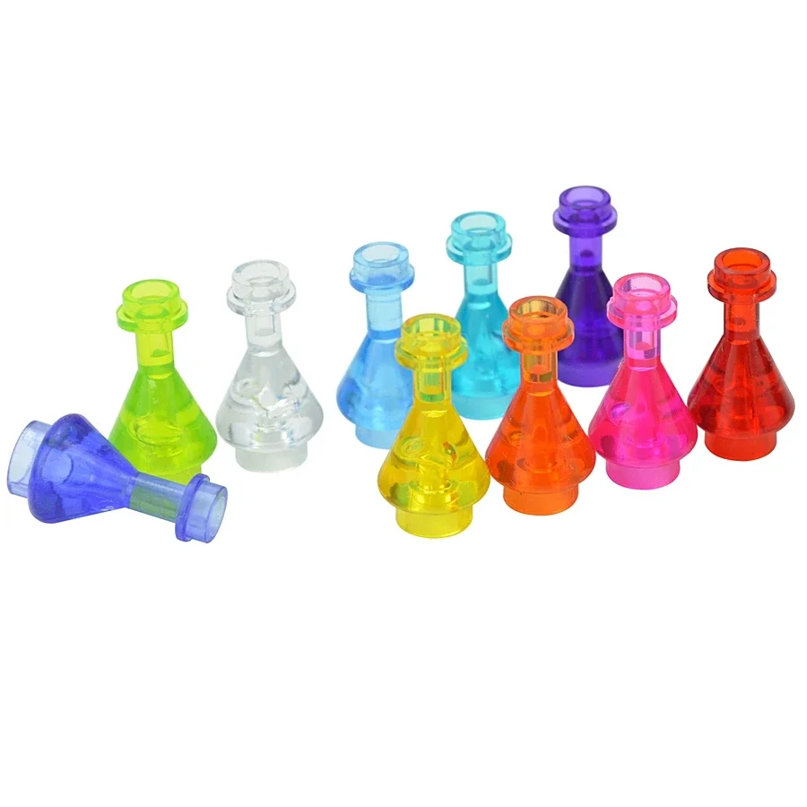 10Pcs 93549 Perfume Bottles Transparent Pharmacy Flask Toy Brick For Kid Accessories Building Blocks MOC Model Educational Leduo