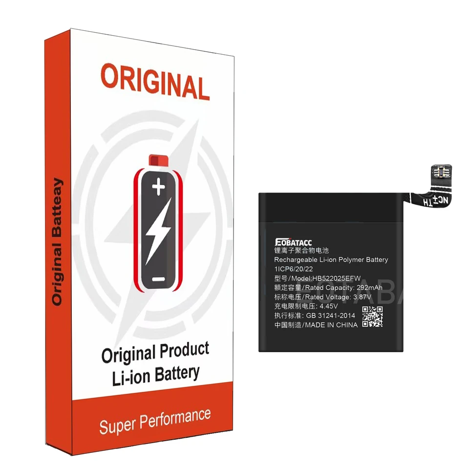 2026 Años EOBATACC 100% Nueva Batería de repuesto HB522026EFW para Huawei GT 3 42MM GT3 Smart, batería + herramientas gratis 3