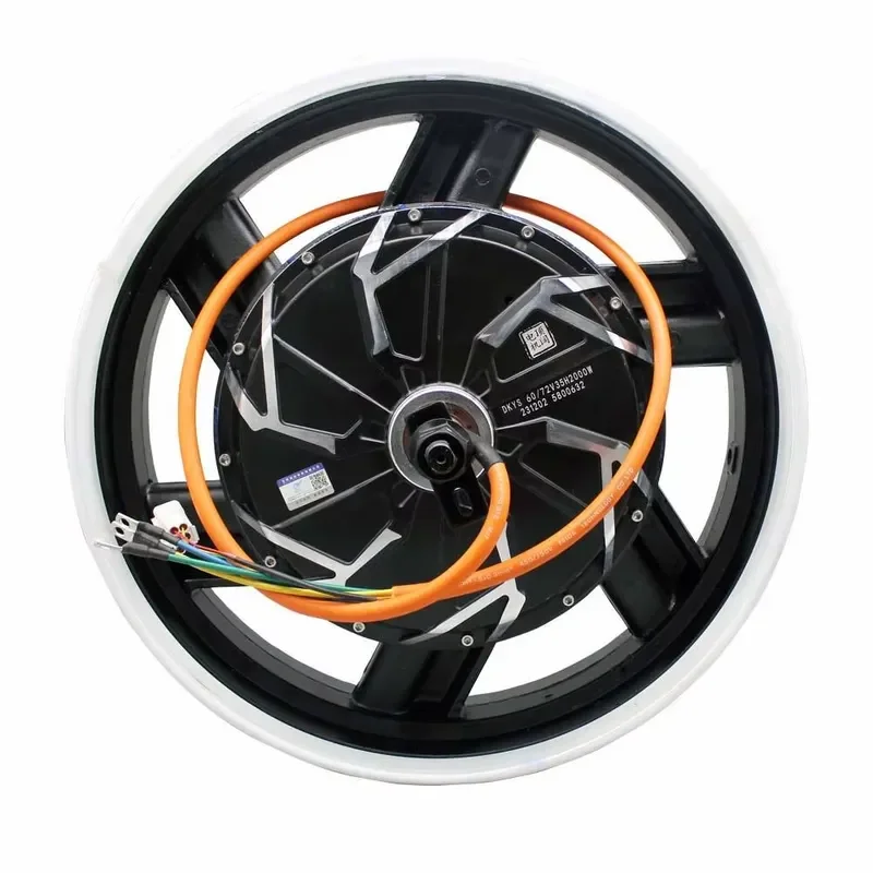 17 Inch 2000W High Speed Brushless Hub Motor For Electric Motorcycle Permanent Magnet Wheel Drive Customizable Power Kit