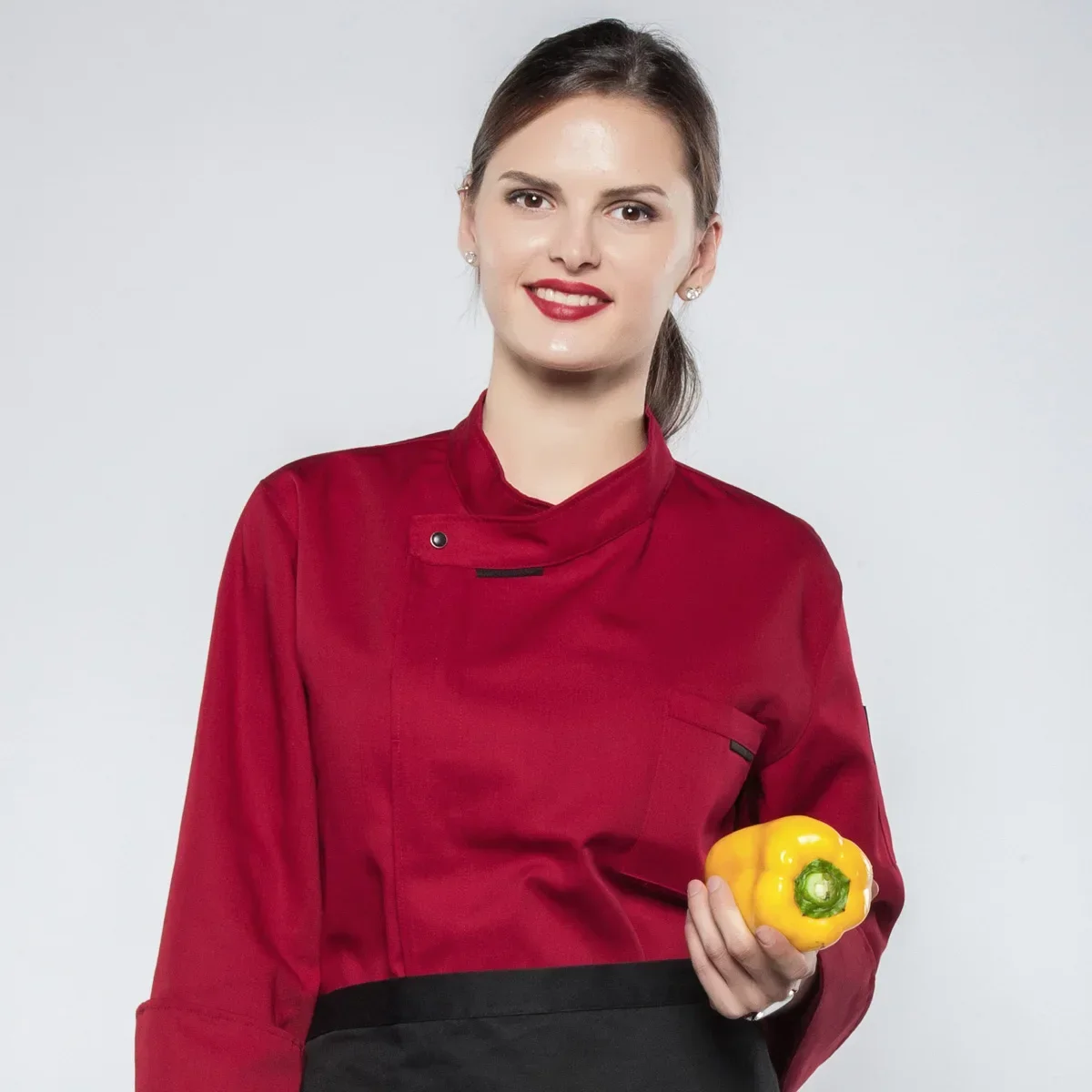 Unisex Chef Jacke Kurze/Lange Hülse Männer Frauen Crossover Kochen Mantel Restaurant Kellner Uniform Küche Baker Tragen