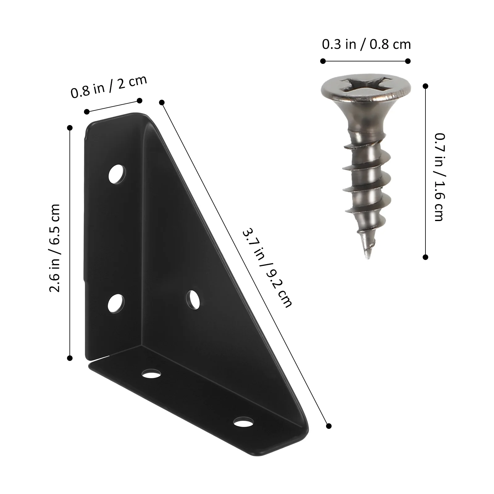 

10Pcs Heavy Duty Corner Brackets Thickened Angle Brackets Furniture Shelf Brace Bed Frame Support Triangle Corner Brace