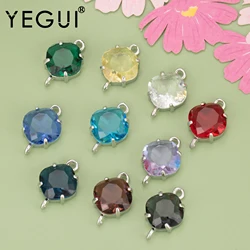 YEGUI MB20,jewelry accessories,nickel free,rhodium plated,copper,glass,charms,hand made,diy pendants,jewelry making,10pcs/lot