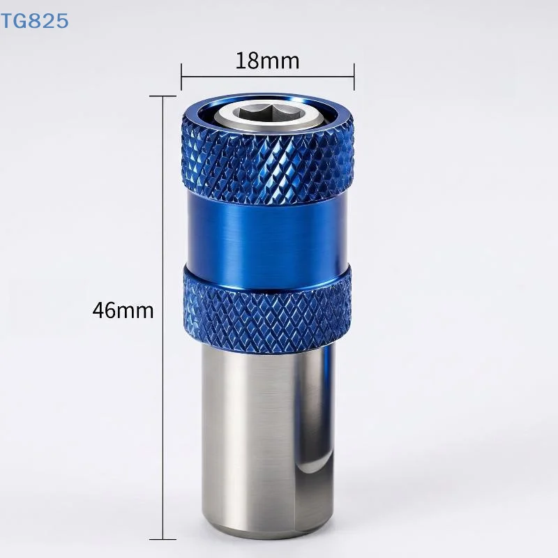 【AN】【AN】1Pcs Automatic-Locking Hex Shank Adapter 10mm Threaded To 1/4 Inch Hex Adapter Quick Release Drill Converter Metal