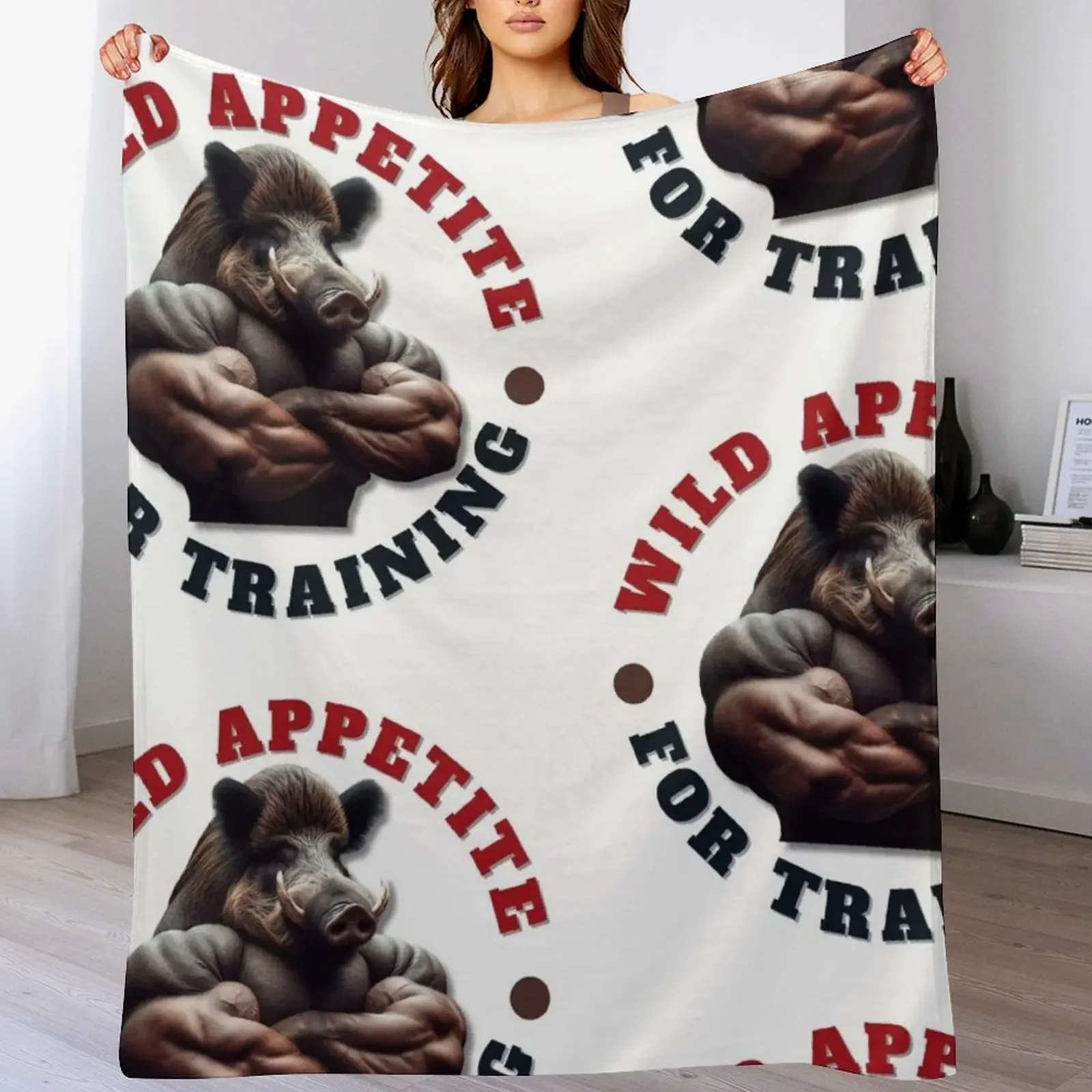 

Wild appetite for training Throw Blanket Soft Comfort Blanket for Reading Watching TV