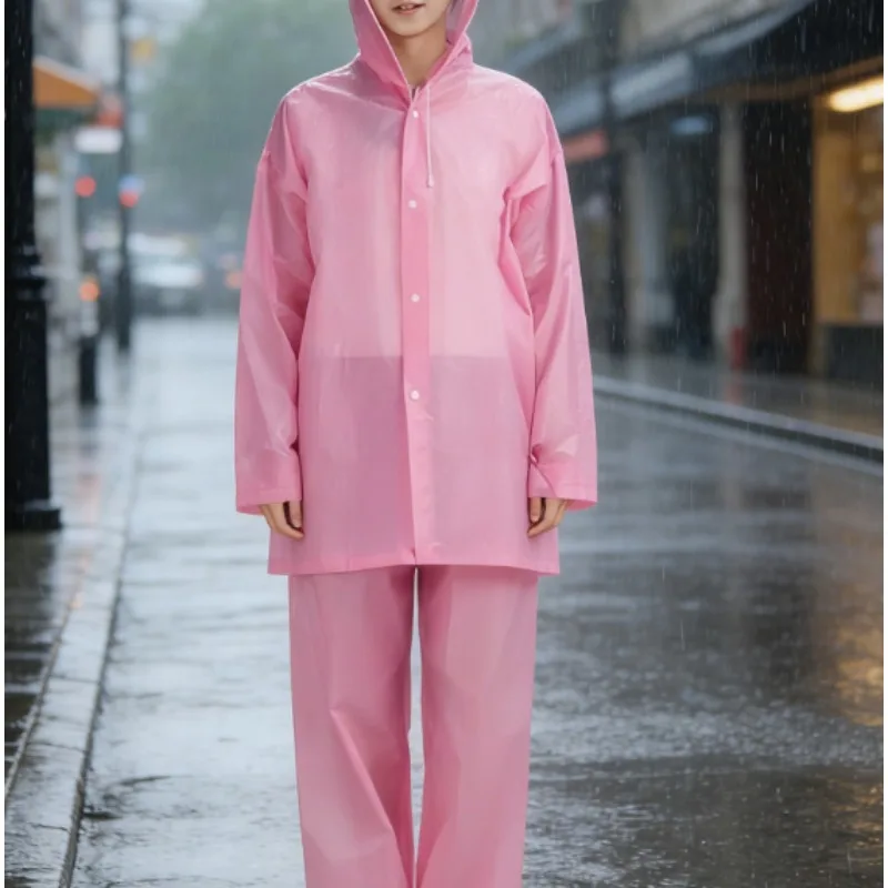 

Многоразовый непромокаемый дождевик из ЭВА для взрослых, утолщенный, удлиненный, матовый, комплект.