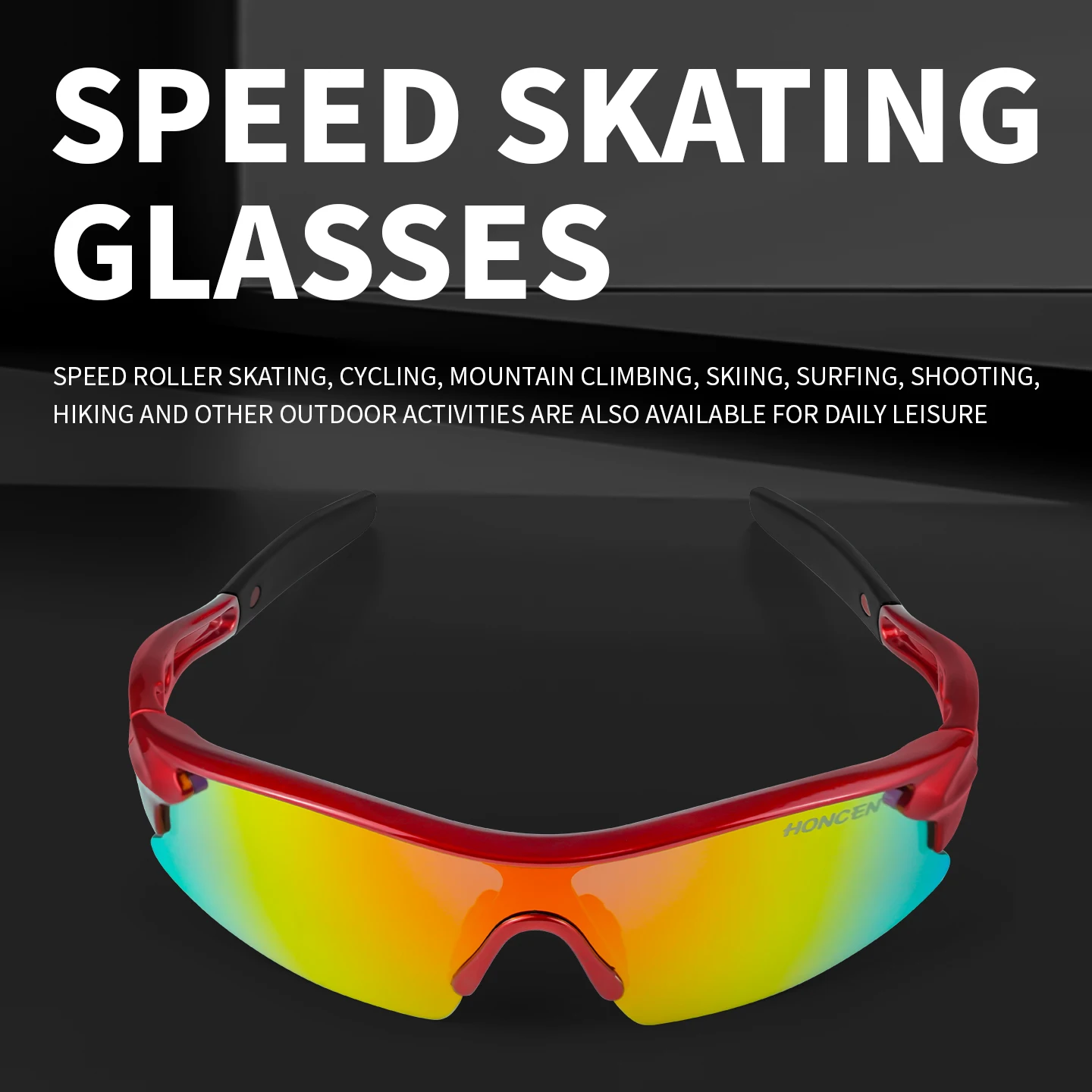 

High Quality Sports Outdoor Cycling Sunglasses UV Protection Roller Skating Speed Skating Glasses for Children and Adults