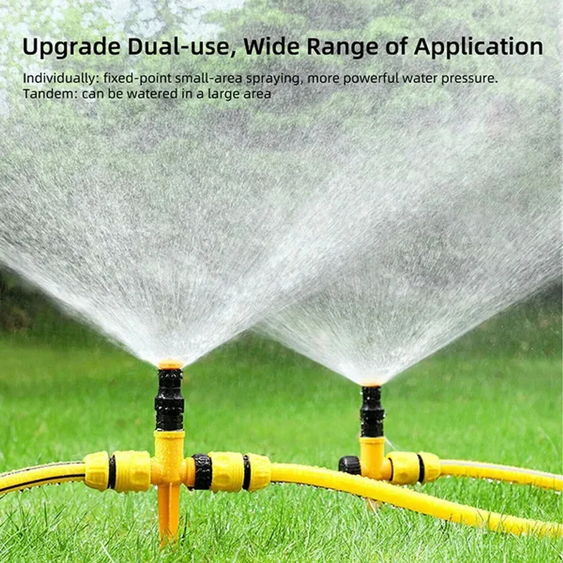 360 Degree Automatic Sprinklers Adjustable Spray Nozzles for Garden Lawn Rotating Watering System Agriculture Irrigation Tool