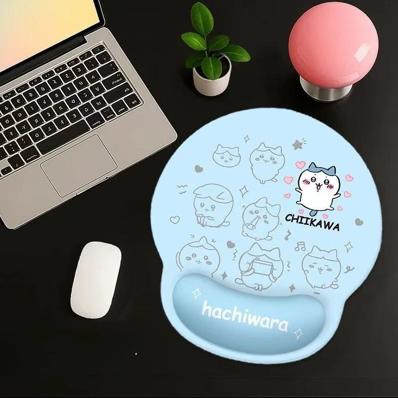 Chiikawa Wrist Rest Mouse Pad High‑Appearance Keyboard Wrist Support Desk Mat For Men Women Office Computer Desktop Accessory