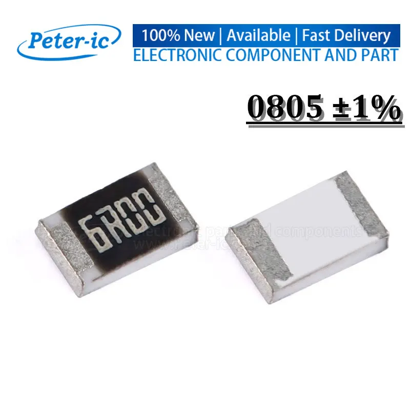 (100pcs) SMD Resistor 0805 1% 1/8W 0.1 0.22 0.5 1 10 15 22 33 47 100 200 220 330 470 510 Ohm 1K 4.7K 10K 100K 1M 2K2 4K7 0.125W