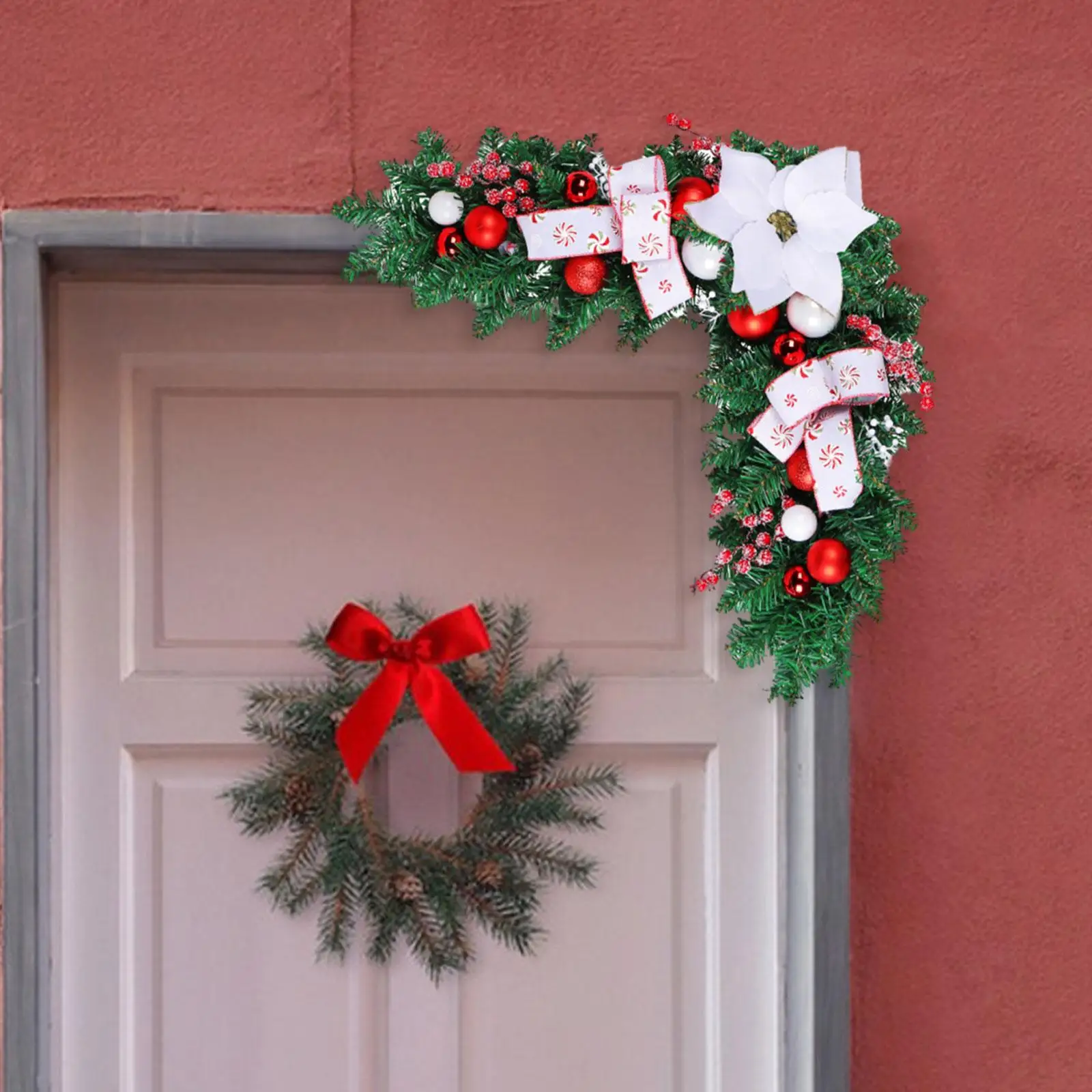 Front Door Wreath Christmas Swag Lightweight Indoor Xmas Garland Christmas