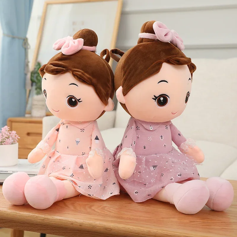 45cm bonito anjo menina brinquedo de pelúcia adorável pelúcia anime figura boneca usar lindo vestido brinquedos macios para meninas presentes agradáveis