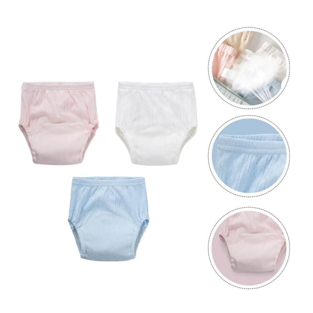 

3 Pcs Potty Training Pants Reusable Toddler Children's Diaper Cotton Baby Briefs for Boys