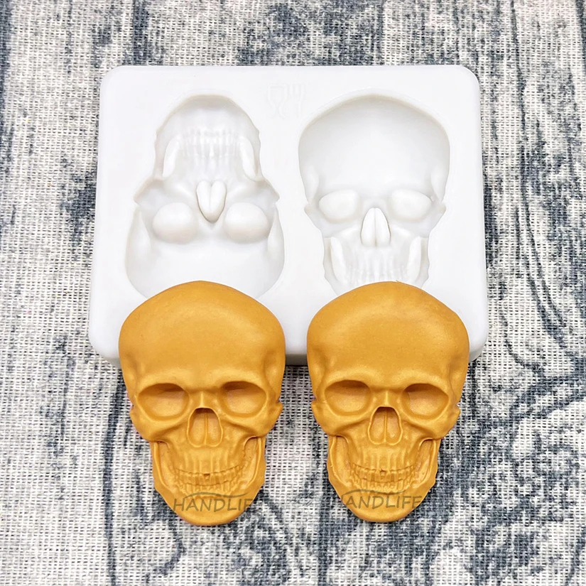 

Skull Halloween Silicone Cake Baking Mold Sugarcraft Chocolate Cupcake Resin Tools Fondant Decorating Tools
