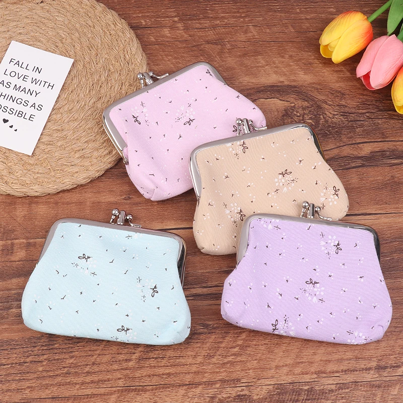 Printed Mini Key Card Holder Clutch Bag Handbag Double Layer Hasp Coin Purse Zero Purses Clutch Bag Small Wallet Change Bag