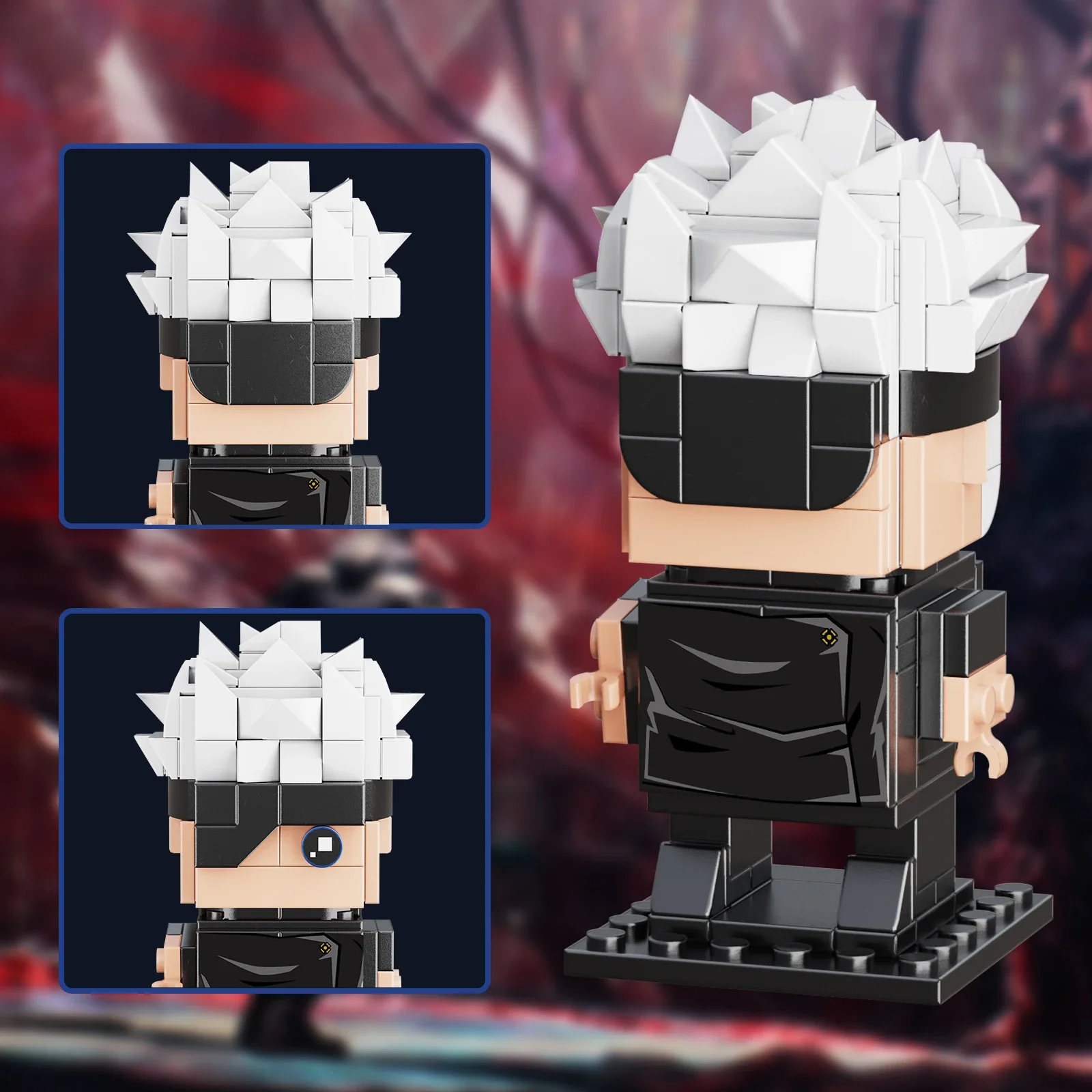 2 in 1 Satoru Gojo Ryomen Sukuna Brickheadz Model Kit Building Blocks Jujutsu Kaisen Anime Figures Bricks Toys Children Gifts