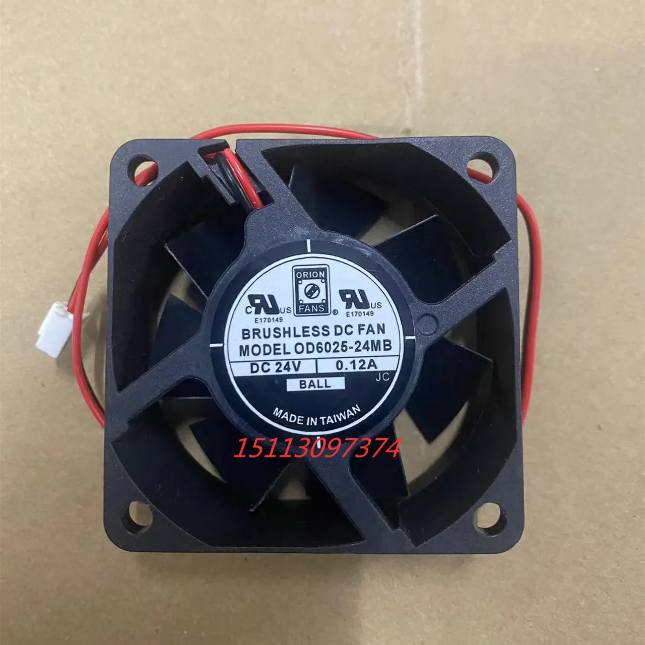 OD6025-24MB DC 24V 0.12A 60x60x25mm 2-Wire Cooling Fan