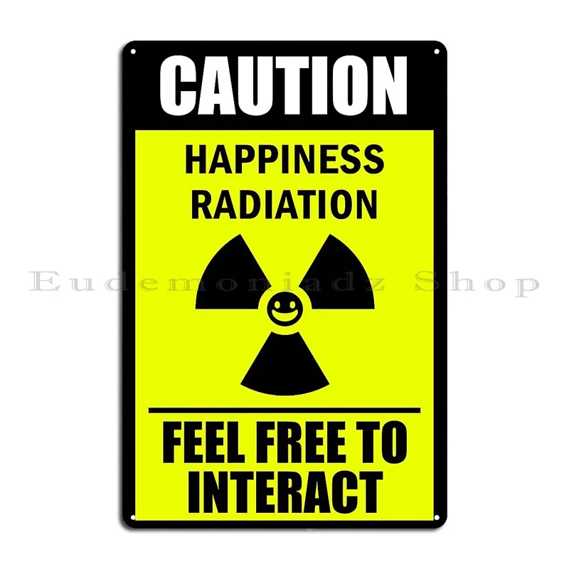 علامة تحذير من إشعاع السعادة 2 علامة معدنية لإنشاء ملصق جداري مطبوع عليه سينما منزلية #1