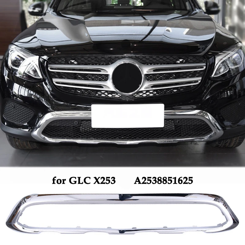 

A2538851625 For Mercedes Benz GLC X253 W253 GLC220d 4MATIC F-Cell Front Bumper Chrome Chromium Trim Spoiler Diffuser Accessorie