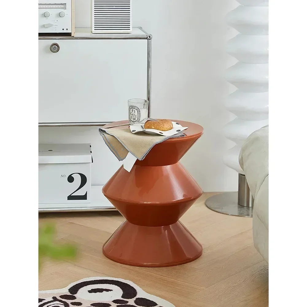 Round Coffee Table Plastic Nordic Home Furniture Living Room Sofa Side Tables Hallway Shoes Stool Balcony Small Desk Nightstands