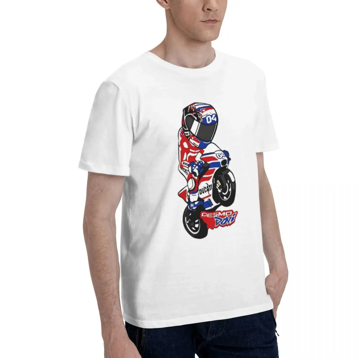 T-shirt gráfica gola redonda, Desmo Doni, moda estilo, Marquez Hipster