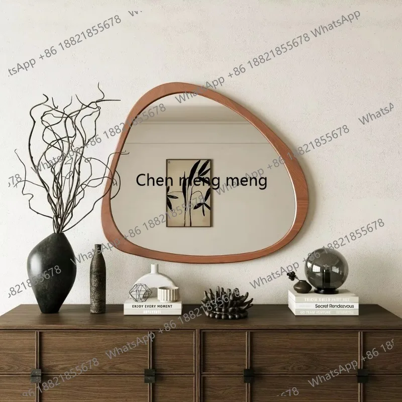 Modern Rustic Vintage Style Wooden Frame Wall Mirror for Bedroom Hallway Home Decor