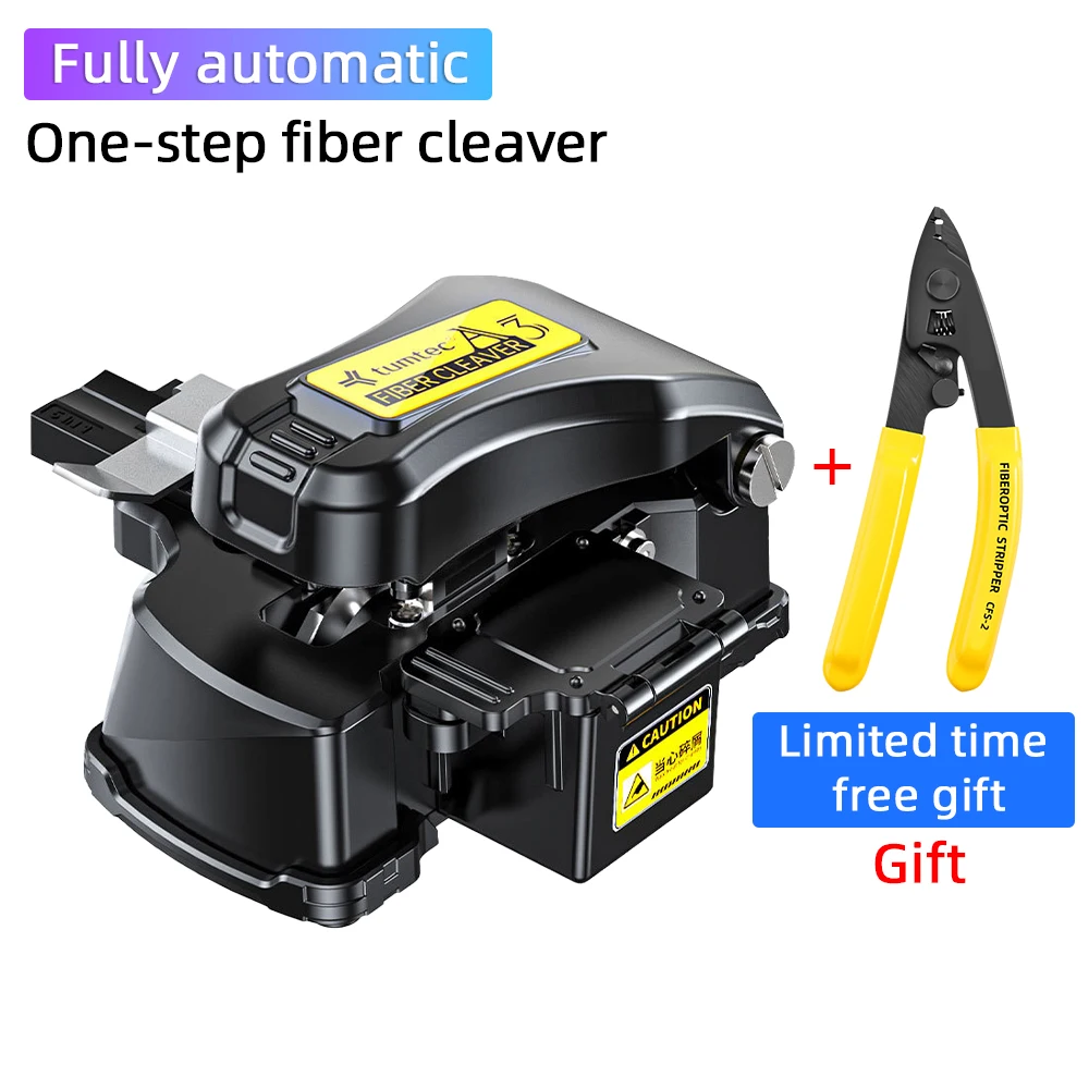 FTTH Precision One step Fiber Cleaver Tungsten steel blade Fully automatic Fiber cutting tool For SM/MM Optical Fiber Cutter