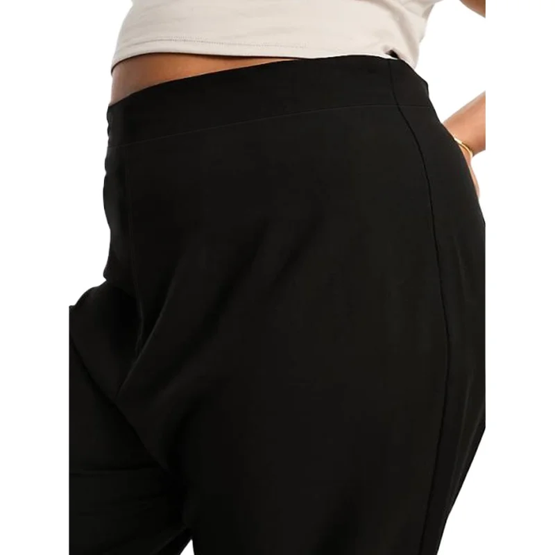 2025 Pantalones de tubo de moda informal para mujer, pantalones de oficina negros adelgazantes transpirables con cintura Regular