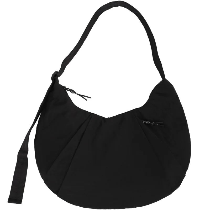 Crossbody Sling Bag Crinkled Nylon Large Capacity Wash Effect Lightweight Durable for Outdoor Cycling Sports Travel Unisex