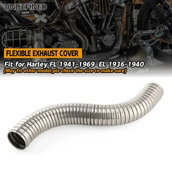Chrome Flexible Exhaust Cover for Harley Knucklehead Panhead FL 1941-65 EL 1936 Exhaust Heat Shield Guard Protector Cover