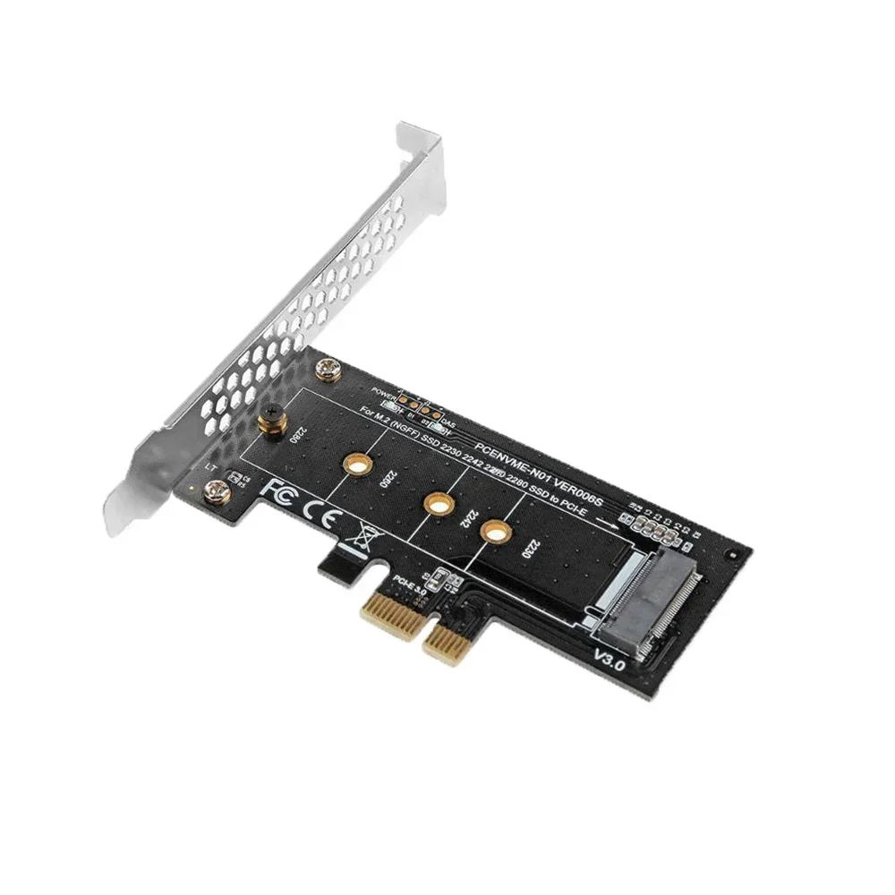 NVME SSD M2 PCIE 1x Adapter PCIE To M2 Adapter M.2 NVME SSD To PCI Express X1 Card Riser Adapter M Key for 2230-2280 M2 SSD