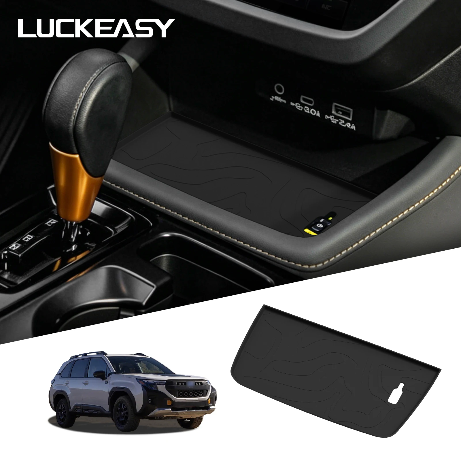 for Subaru Forester 2026 Wireless Charging Pad Non-slip Pad Auto Interior Accessories Car Phone Charger Mat Protective Mat